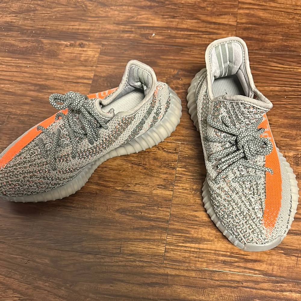 Kids Yeezy Boost 350 V2 - Grey and Orange